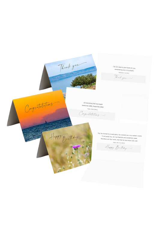 Greeting Cards Featuring Scenes From Israel - 10PK