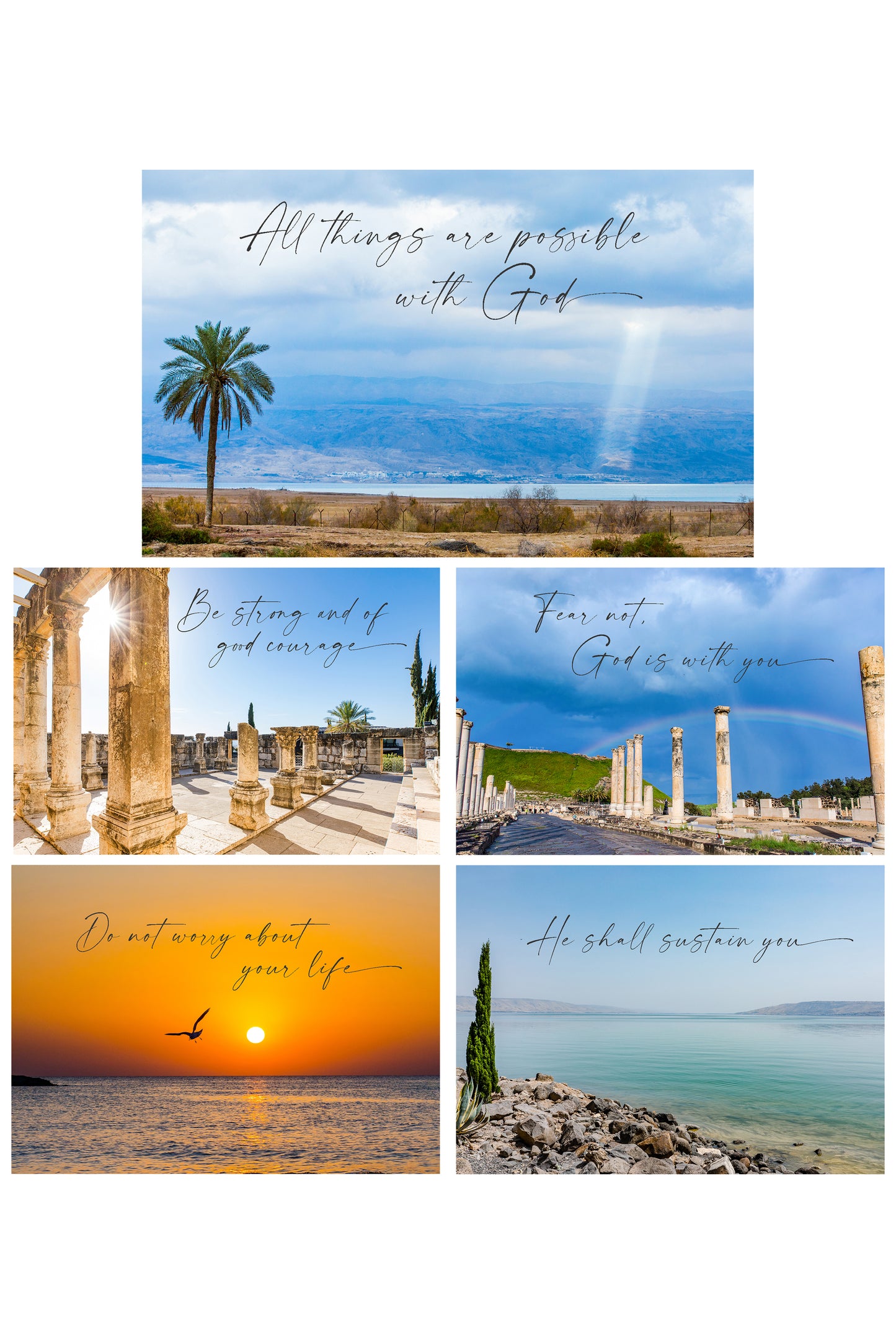 Encouragement Note Cards Featuring Scenes of Israel – 10PK